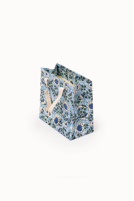 Small (Set of 3) Holiday Gift Bags - Block Print