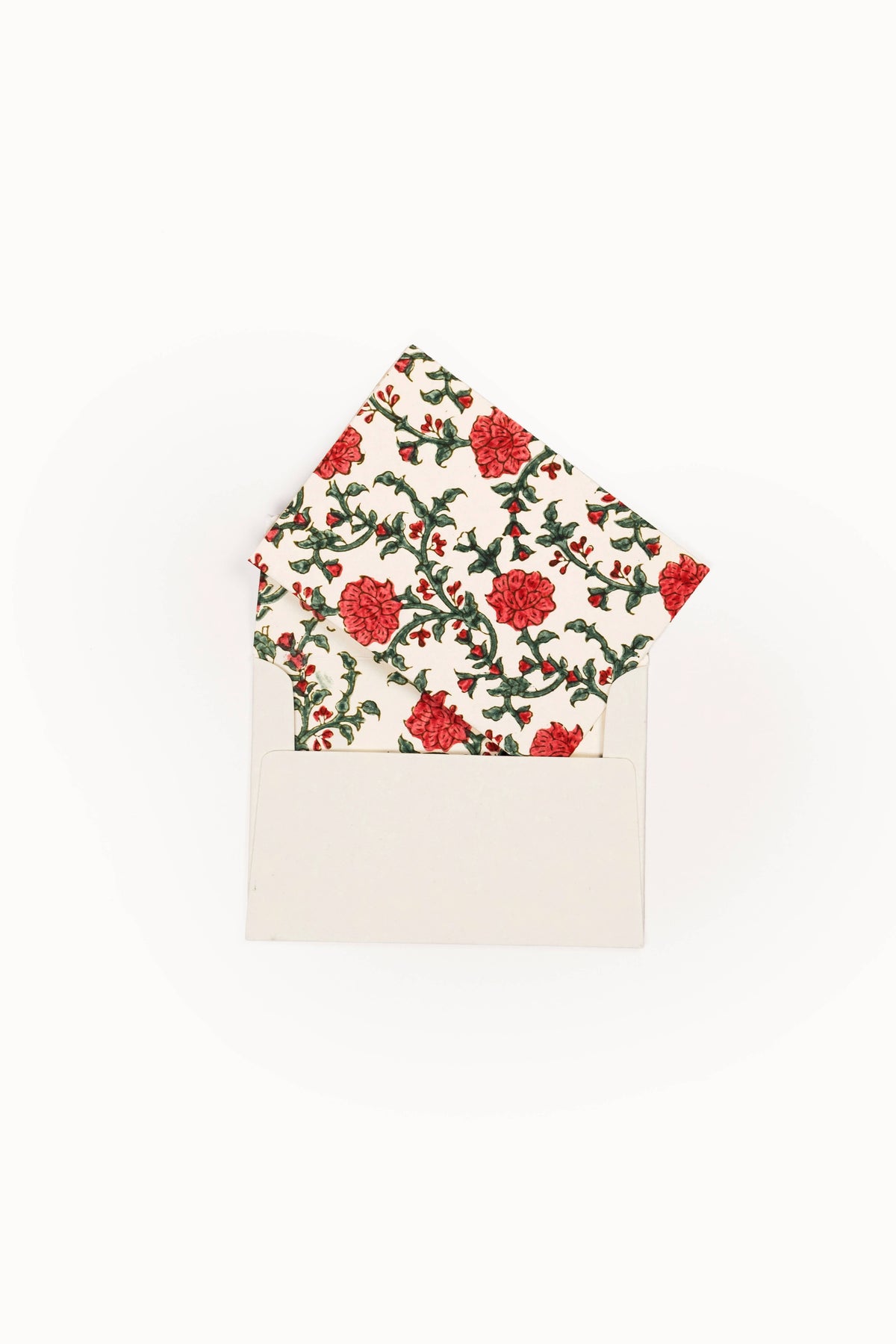 Hand Block Print Enveloped Assorted Greeting Cards(Set of 6)