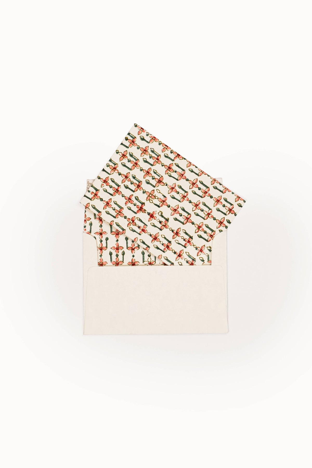 Hand Block Print Enveloped Assorted Greeting Cards(Set of 6)