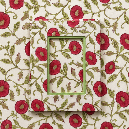 Large Block Print Photo Frame (5 by 7) - Ruby Pomegranate