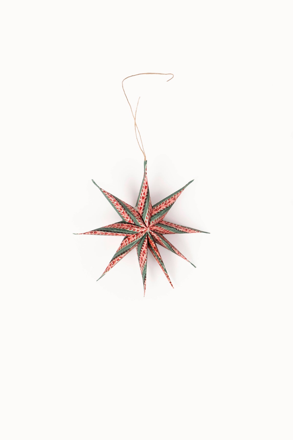 Small Crimson Noelle Holiday Decor Ornament Star (Set of 3)