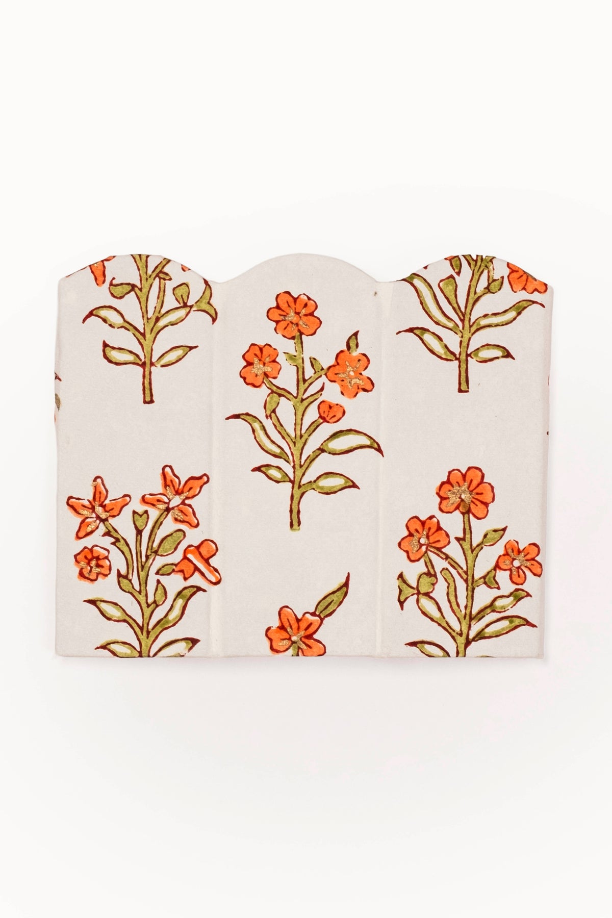 Block Print Pencil Holder - Leela Apricot (Collapsible)