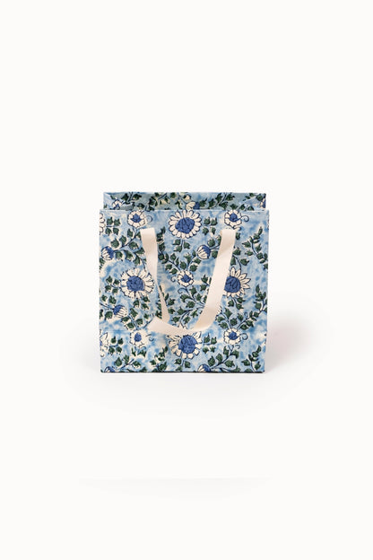 Small (Set of 3) Holiday Gift Bags - Block Print
