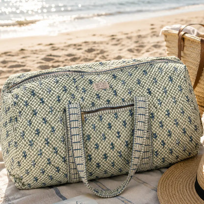 PAISLEY BLOCK PRINTED DUFFLE BAG - LARGE