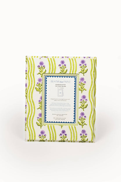 Large Block Print Photo Frame (5 by 7) - Leher Lilac