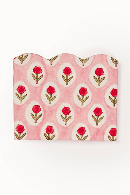 Block Print Pencil Holder - Tea Rose (Collapsible)