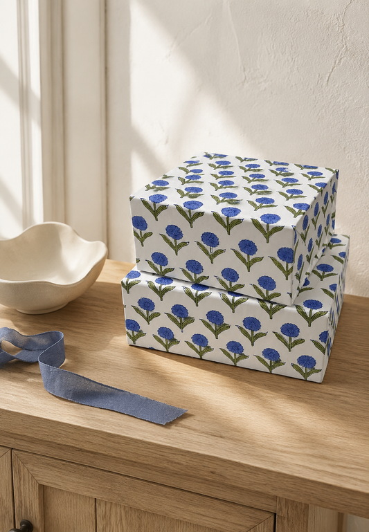 Decorative Storage & Gift Boxes (Collapsible) - Blue Aster