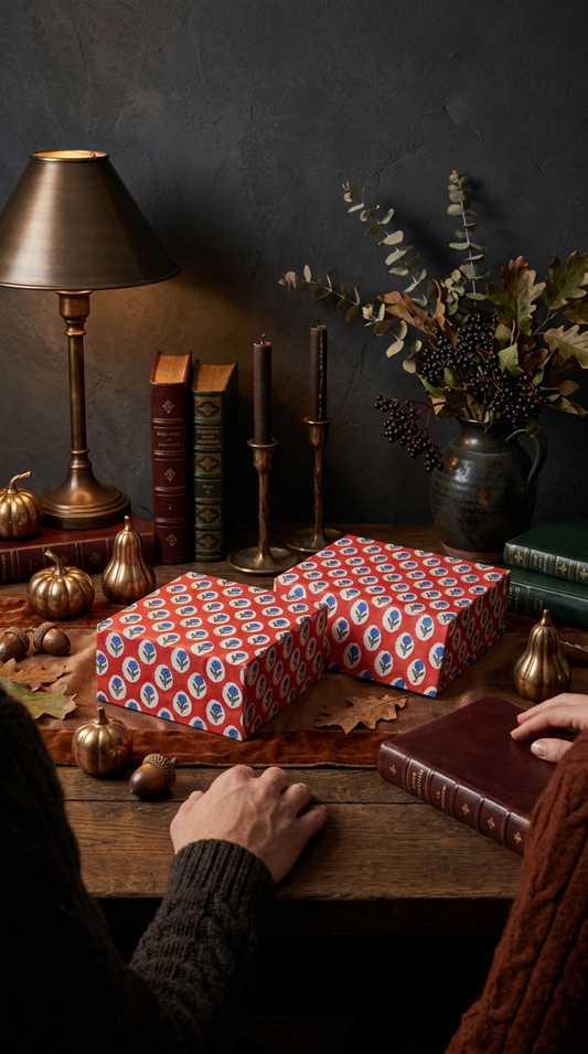 Decorative Storage & Gift Boxes (Collapsible) - Crimson Buta